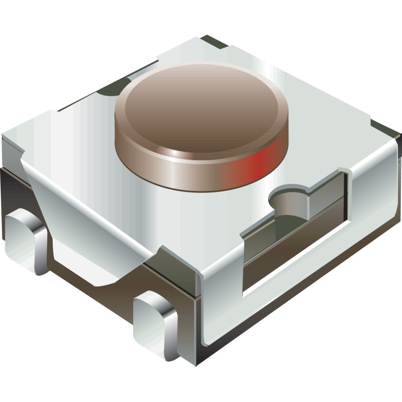 5 pcs - White Push Button Tactile Switch, SPST 100 mA 4.8mm Surface Mount