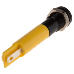 1 pcs - RS PRO Yellow Panel Mount Indicator, 220V ac, 8mm Mounting Hole Size, IP67