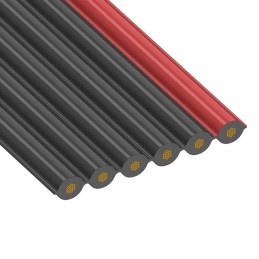 1 pcs : 3319/06 100 - CBL RIBN 6COND 0.05 BLACK FOOT