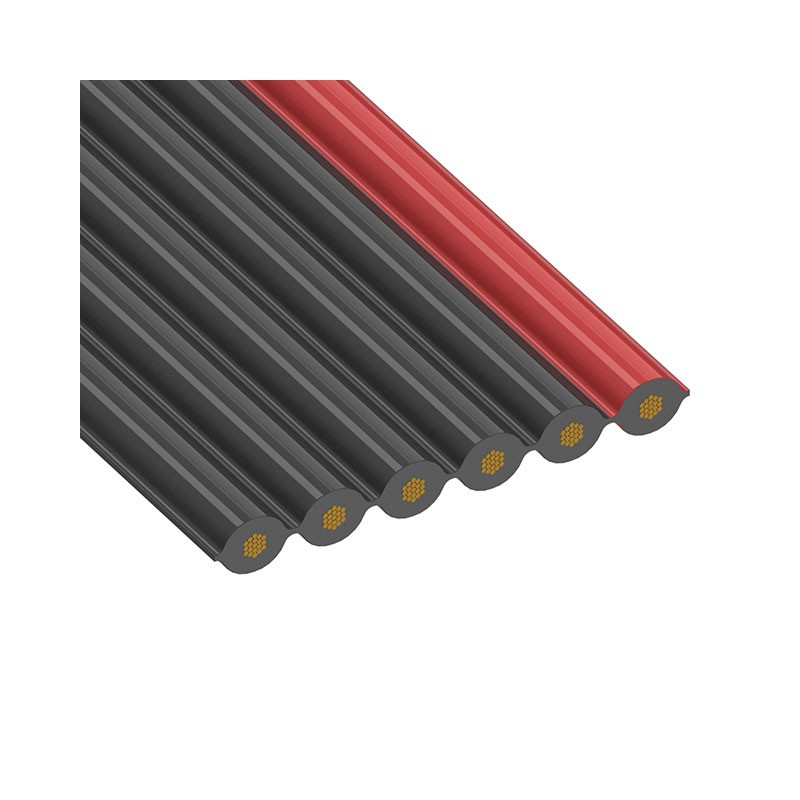 1 pcs : 3319/06 100 - CBL RIBN 6COND 0.05 BLACK FOOT