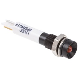 1 pcs - RS PRO Orange Panel Mount Indicator, 21.6 - 26.4V dc, 6mm Mounting Hole Size, IP67