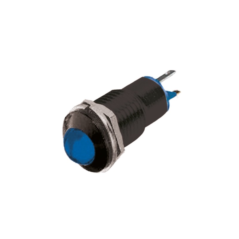1 pcs - RS PRO Blue Panel Mount Indicator, 2V dc, 8mm Mounting Hole Size, Solder Tab Termination