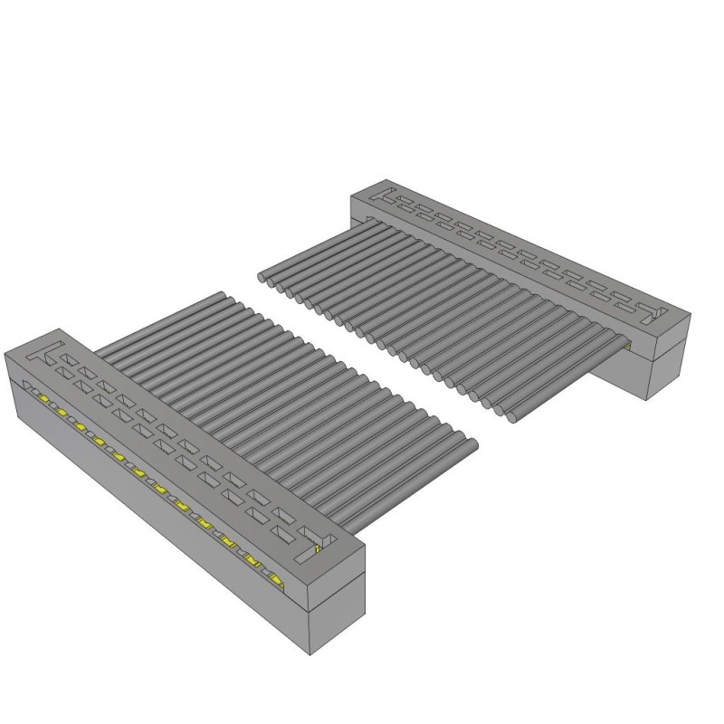 1 pcs : TCSD-12-D-03.00-01-N-RW - 2MM DOUBLE ROW FEMALE IDC ASSEMB