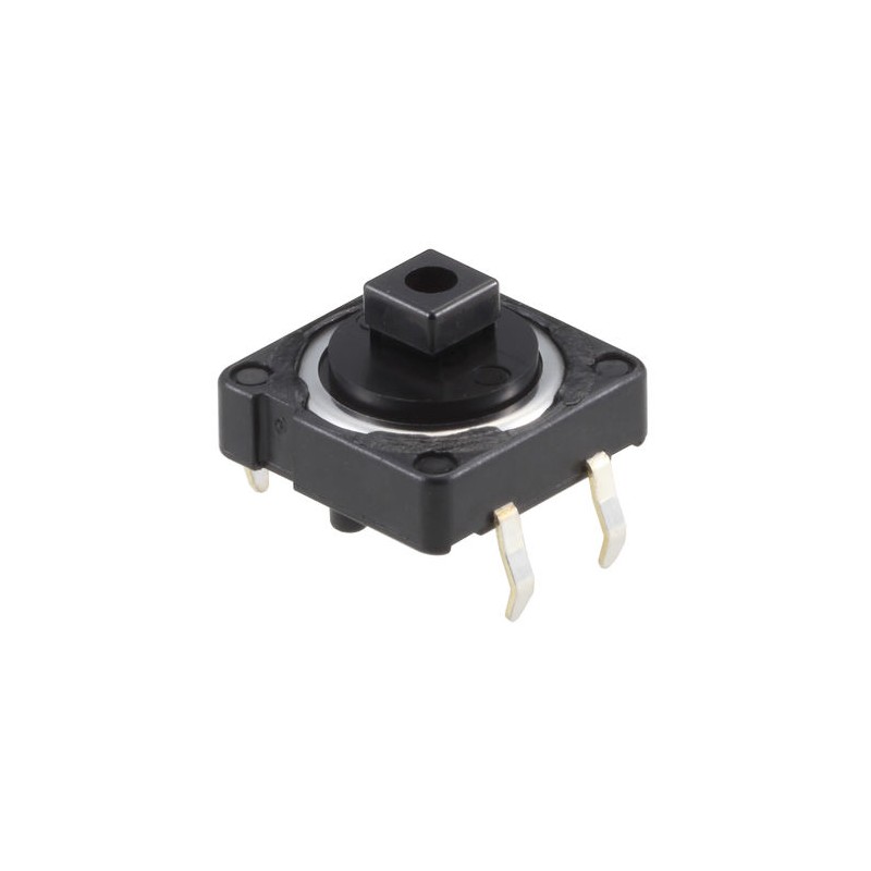 5 pcs - Black Button Tactile Switch, SPST 50 mA @ 12 V dc 3mm PCB