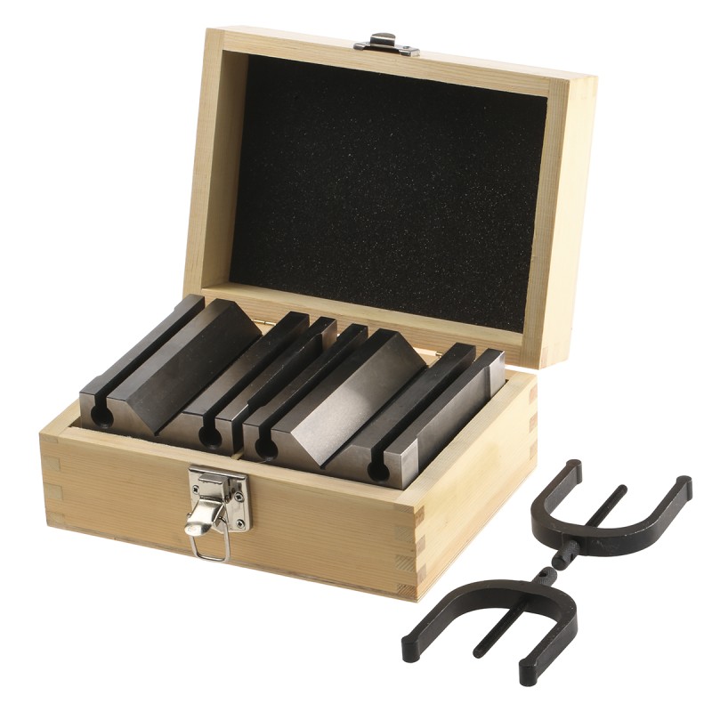 1 pcs - RS PRO Chrome Steel Screw Clamping V-Block, 63.6mm Capacity