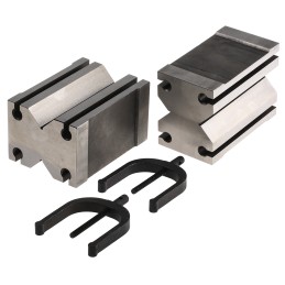 1 pcs - RS PRO Chrome Steel Screw Clamping V-Block, 63.6mm Capacity