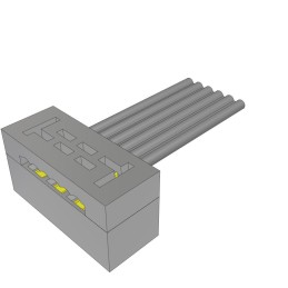 1 pcs : TCSD-03-S-04.00-01 - 2MM DOUBLE ROW FEMALE IDC ASSEMB