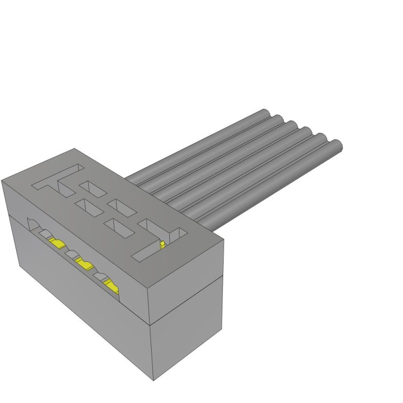 1 pcs : TCSD-03-S-04.00-01 - 2MM DOUBLE ROW FEMALE IDC ASSEMB