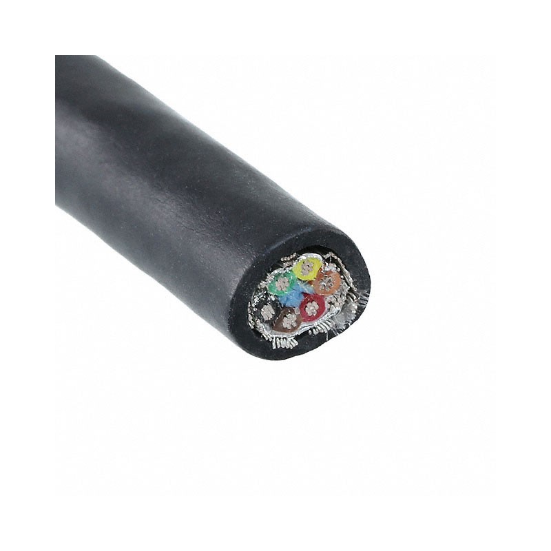 1 pcs : 25106 BK199 - CABLE 6COND 22AWG BLK SHLD FEET