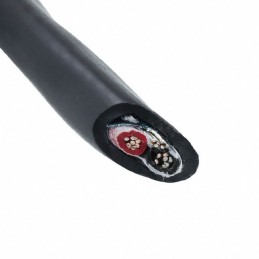 1 pcs : 25462 BK199 - CABLE 2COND 20AWG BLK SHLD FEET