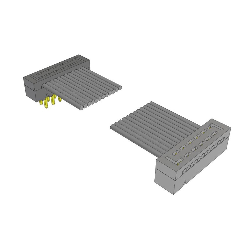 1 pcs : TCMD-06-T-20.00-01 - 2MM DOUBLE ROW MALE IDC ASSEMBLY