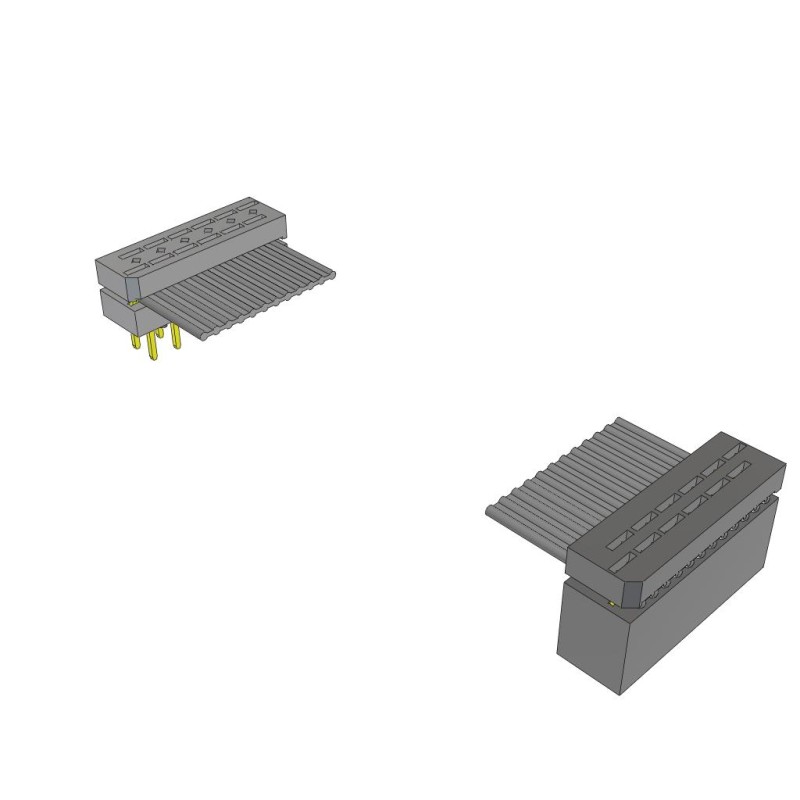 1 pcs : IDMD-06-T-12.00-G - SLIM BODY DOUBLE-ROW IDC MALE AS