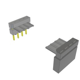 1 pcs : IDMS-04-T-02.00-T - SLIM BODY SINGLE-ROW IDC MALE AS