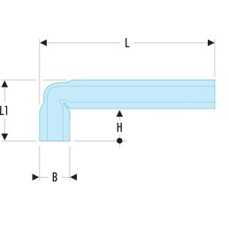 1 pcs - Facom Tubular Box Spanner, 154 mm Overall