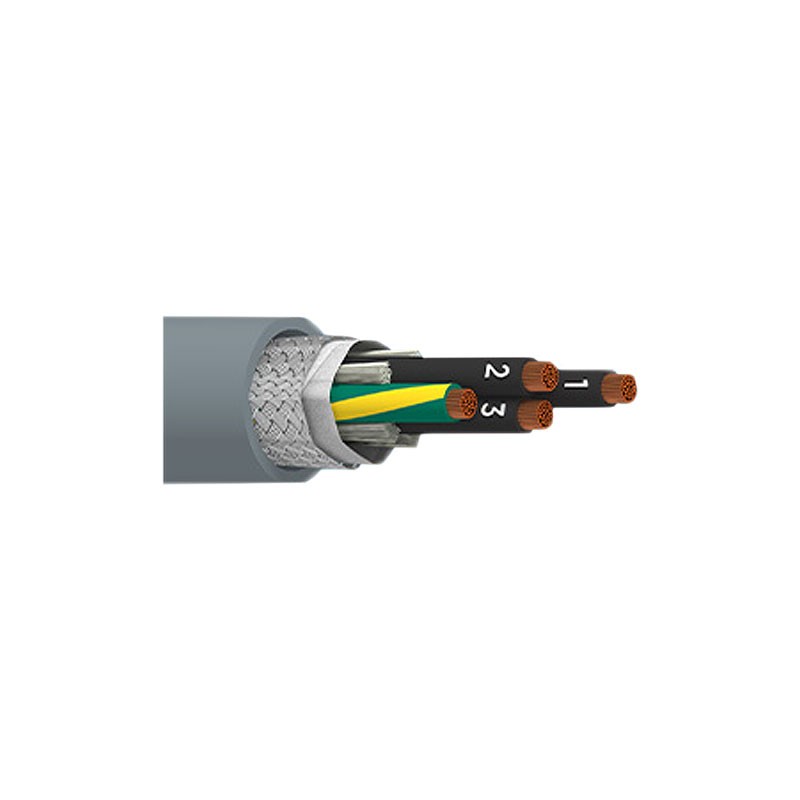 1 pcs : 901404CY SL001 - CABLE 4CON 14AWG SLATE SHLD FEET