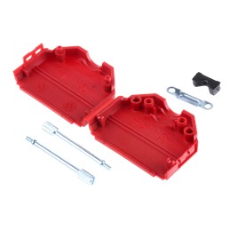 5 pcs - MH Connectors MHDPPK-SLIM Series Polyamide D Sub Backshell, 25 Way, Strain Relief