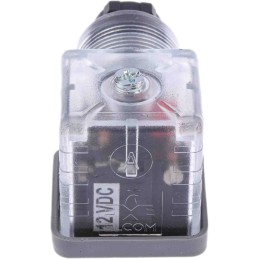 5 pcs - RS PRO 3P+E DIN 43650 A, Female Solenoid Valve Connector with Indicator Light, 12 V dc Voltage