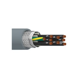 1 pcs : 901409CY SL001 - CABLE 9CON 14AWG SLATE SHLD FEET