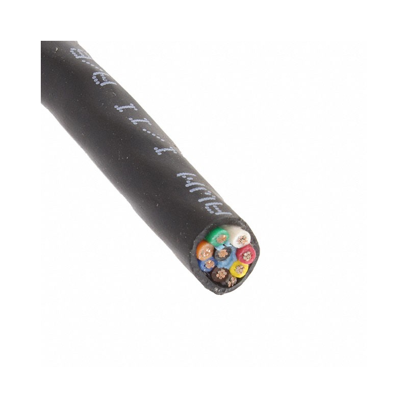 1 pcs : 25468 BK199 - CABLE 8COND 20AWG BLK SHLD FEET