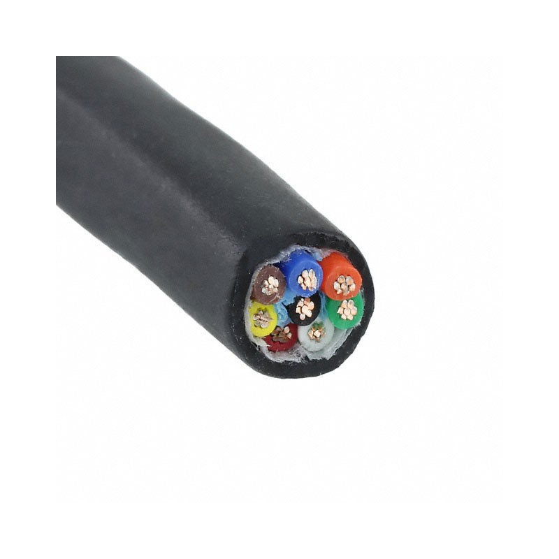 1 pcs : 25058 BK199 - CABLE 8COND 20AWG BLACK FEET