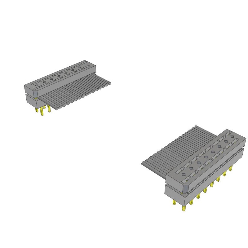 1 pcs : IDMD-08-D-07.00-T-G - SLIM BODY DOUBLE-ROW IDC MALE AS