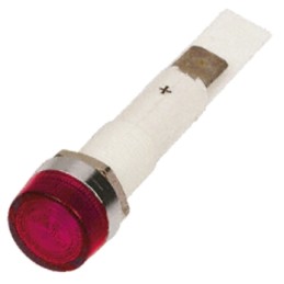 1 pcs - Arcolectric (Bulgin) Ltd Red Neon Panel Mount Indicator, 12V, 10mm Mounting Hole Size