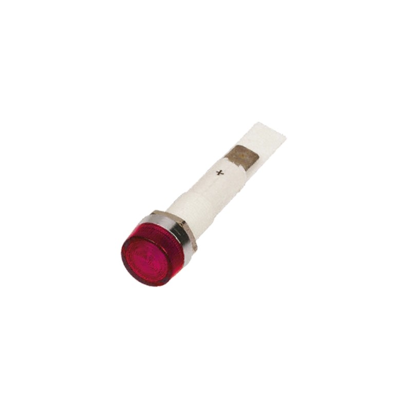 1 pcs - Arcolectric (Bulgin) Ltd Red Neon Panel Mount Indicator, 12V, 10mm Mounting Hole Size