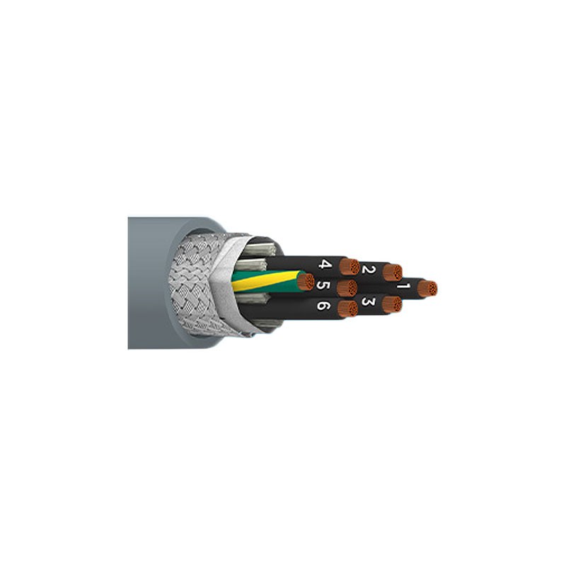 1 pcs : 902007CY SL001 - CABLE 7CON 20AWG SLATE SHLD FEET