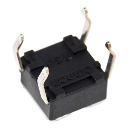 5 pcs - Black Plunger Tactile Switch, SPST 50 mA @ 24 V dc 0.9mm Through Hole