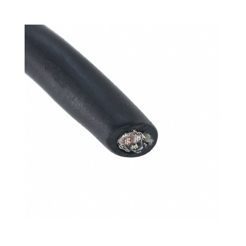 1 pcs : 25102 BK199 - CABLE 2COND 22AWG BLK SHLD FEET