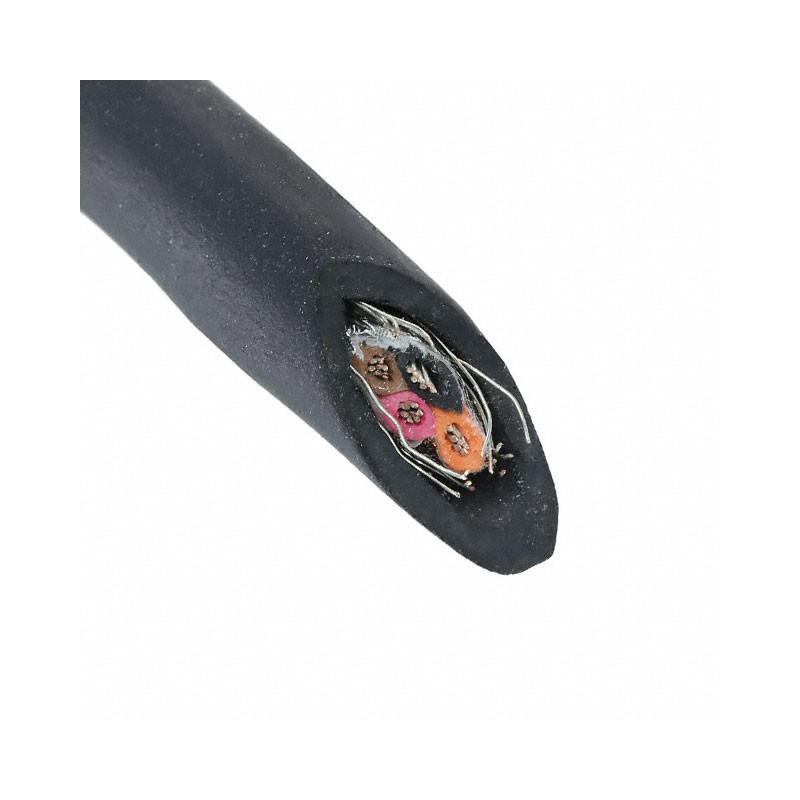 1 pcs : 45114 BK199 - CABLE 4COND 24AWG BLK SHLD FEET