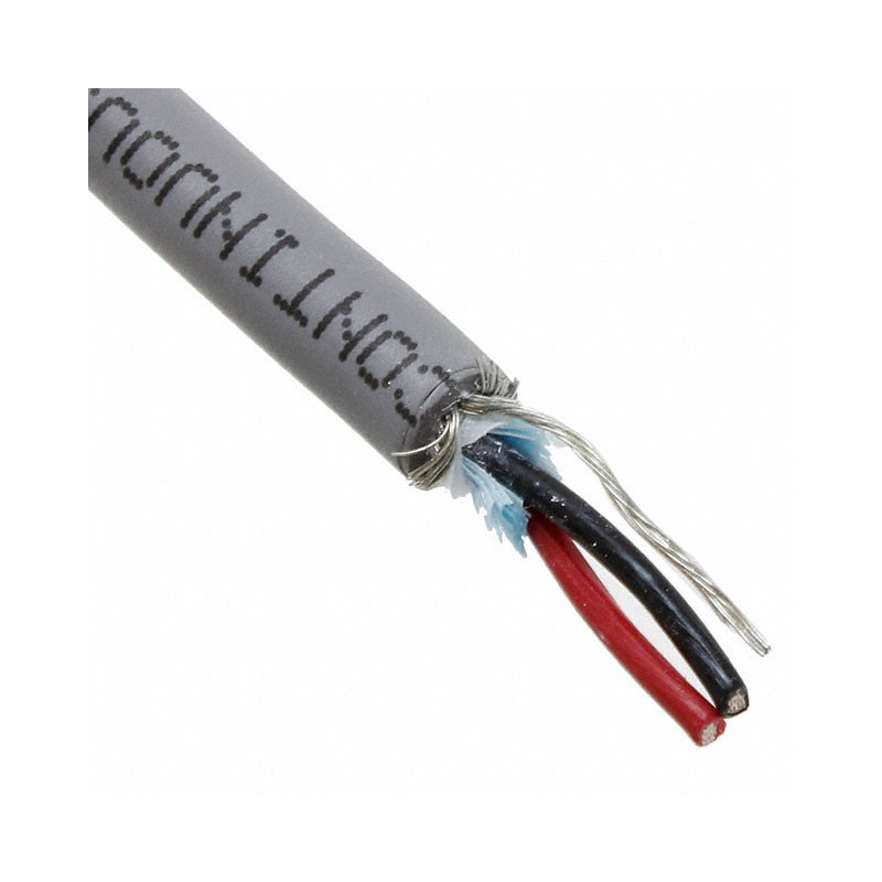 1 pcs : 86302CY SL010 - CABLE 2CON 22AWG SLATE SHLD FEET