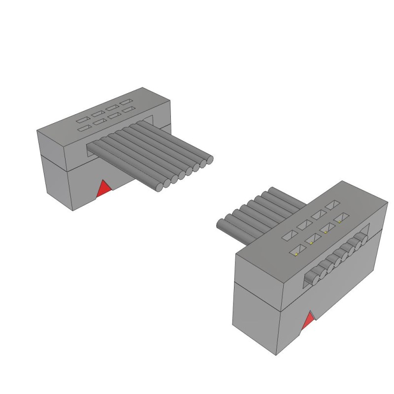 1 pcs : FFSD-04-D-08.00-01 - .050 X .050 C.L. FEMALE IDC ASSE