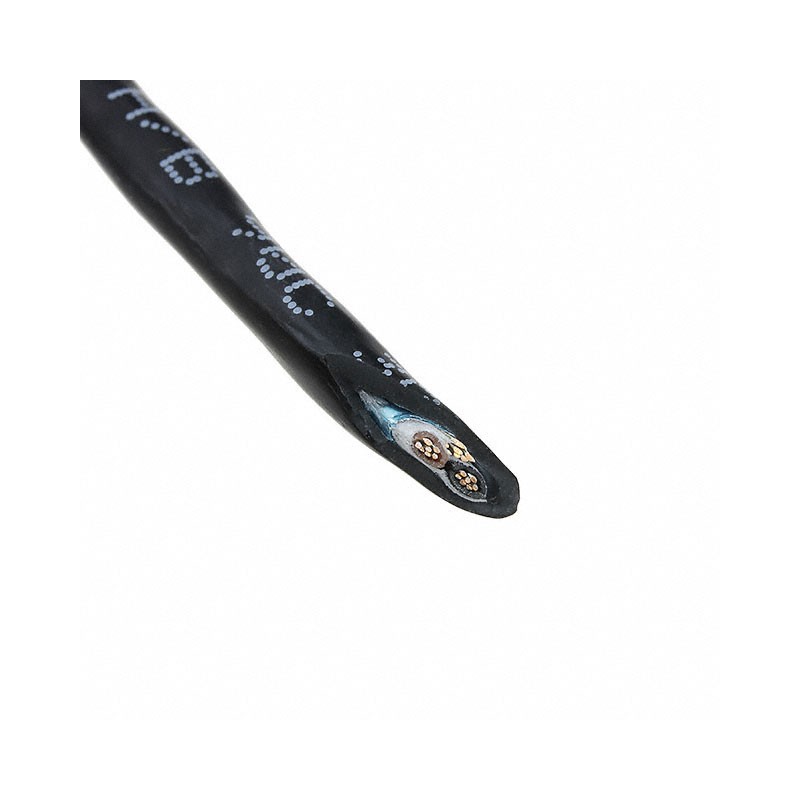 1 pcs : 25192 BK199 - CABLE 2COND 22AWG BLK SHLD FEET