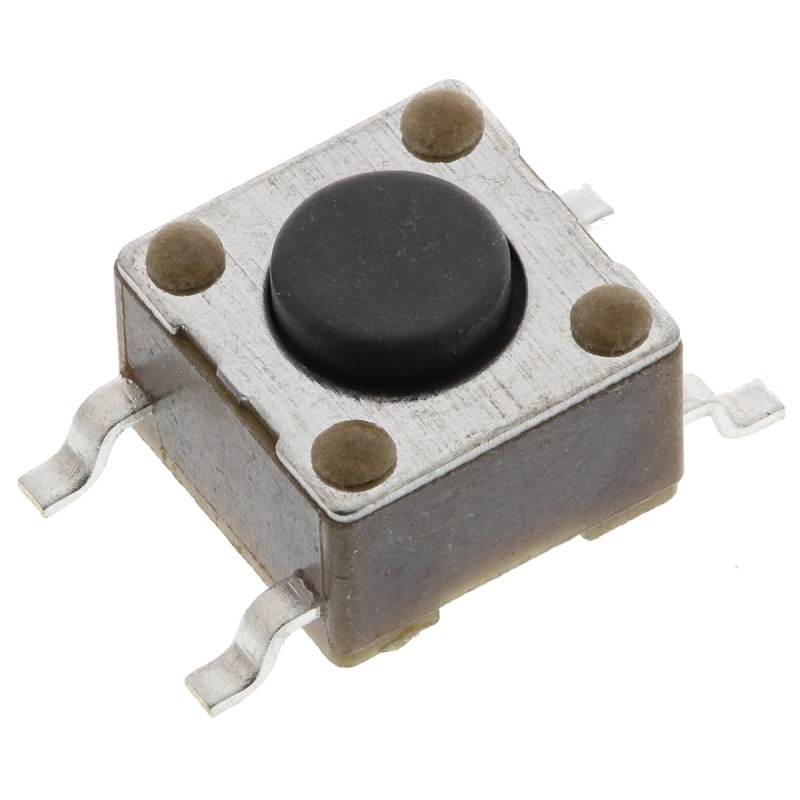 5 pcs - Grey Button Tactile Switch, SPST 50 mA @ 24 V dc 0.7mm Surface Mount