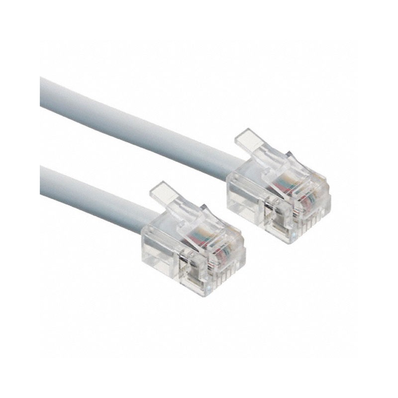 1 pcs : 512-26-6400-WH-0014F - CABLE MOD 6P4C PLUG TO PLUG 14'