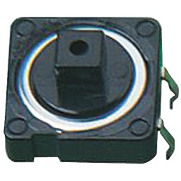 5 pcs - Black Button Tactile Switch, SPST 5 mA @ 12 V dc 0.8mm Snap-In