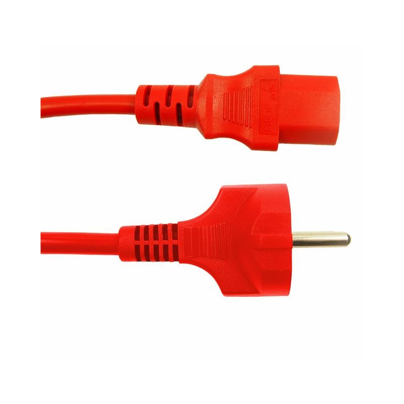 1 pcs : BAC2549 - SCHUKO IEC LEAD RED 0.5M