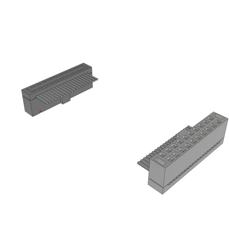 1 pcs : HCSD-10-D-09.00-01-N-R - IDC SOCKET AND TERMINAL CABLE AS