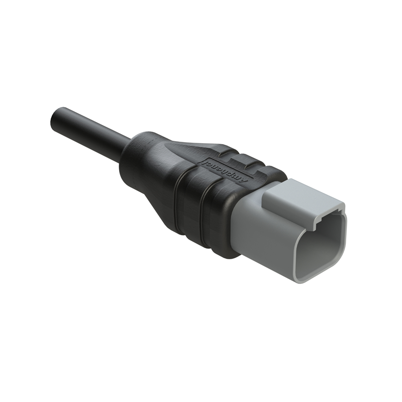 1 pcs : AT04GY-2P-N-TPE-M4 - 2 POSITION RECEPTACLE SINGLE-END