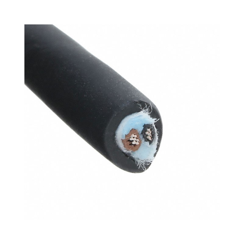 1 pcs : 25012 BK199 - CABLE 2COND 24AWG BLACK FEET