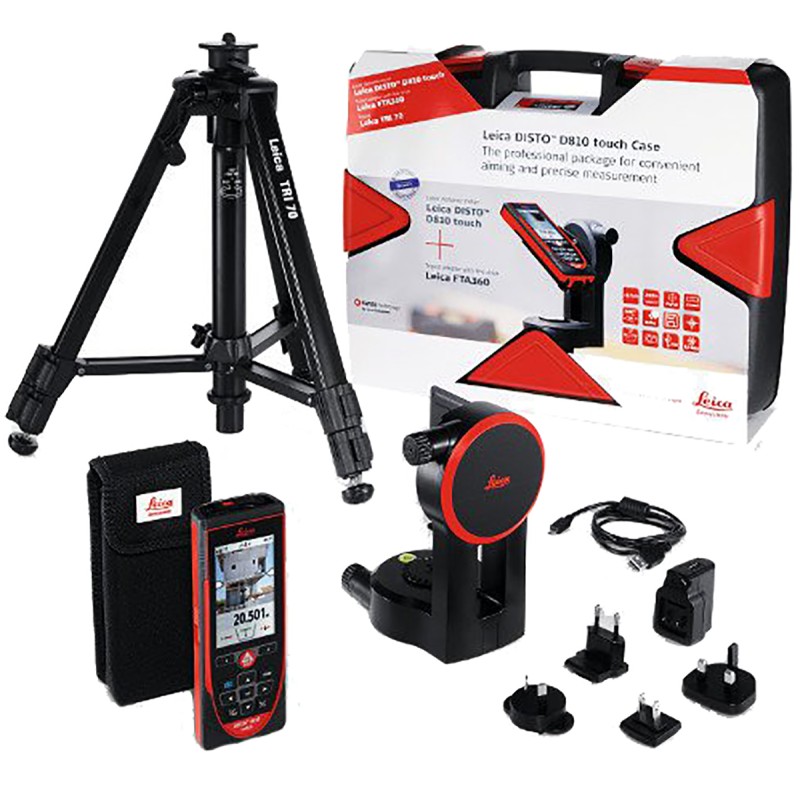 1 pcs - Leica D810 Touch Pro Pack Laser Measure, 0.05 - 200m Range, ± 1 mm Accuracy