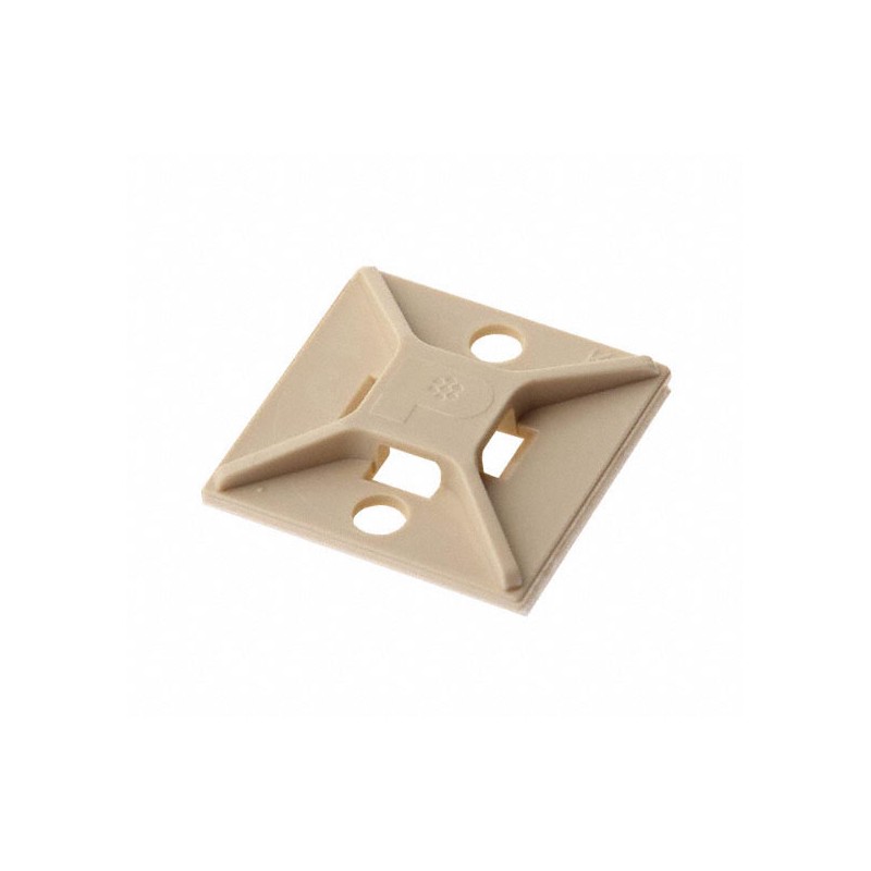 1 pcs : ABM2S-A-C15 - CABLE TIE HLDR QUAD ADH IVORY