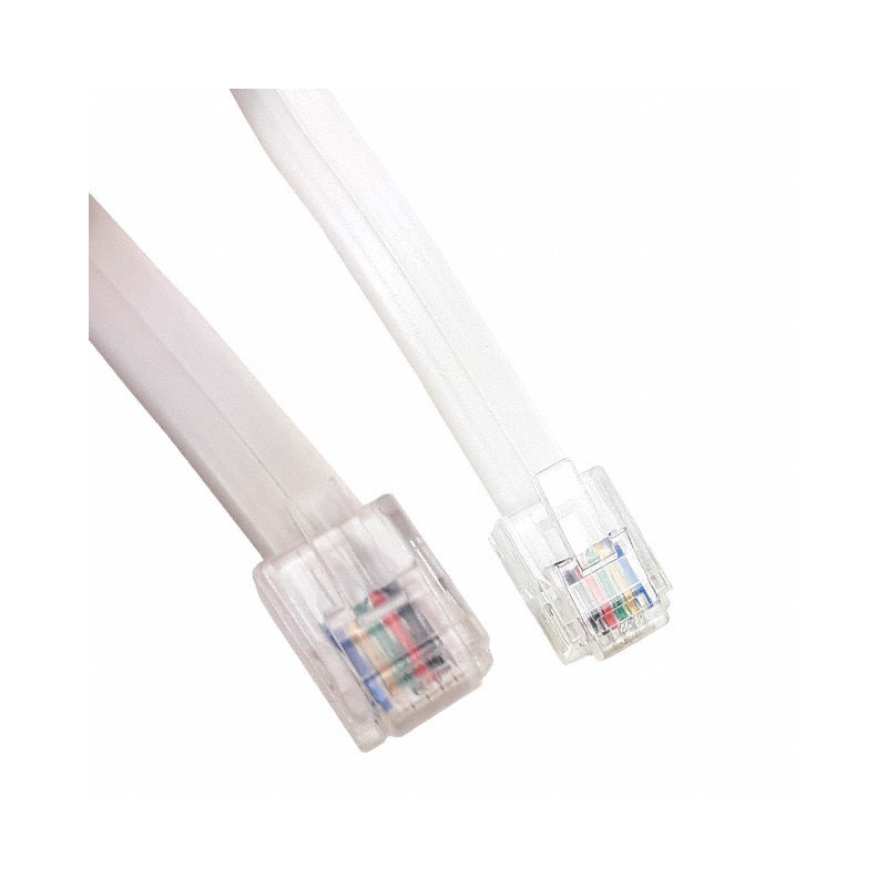 1 pcs : 520-26-6600-WH-0005F - CABLE MOD 6P6C PLUG TO PLUG 5'