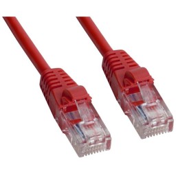 1 pcs : MP-5XRJ45UNNR-007 - CAT 5E UTP XOVER RJ45 RED 7'