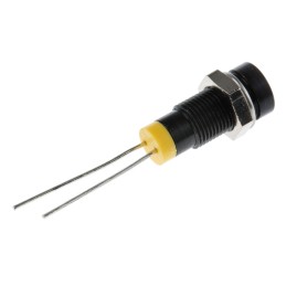 1 pcs - RS PRO Yellow Panel Mount Indicator, 2V dc, 6mm Mounting Hole Size, Lead Pin Termination
