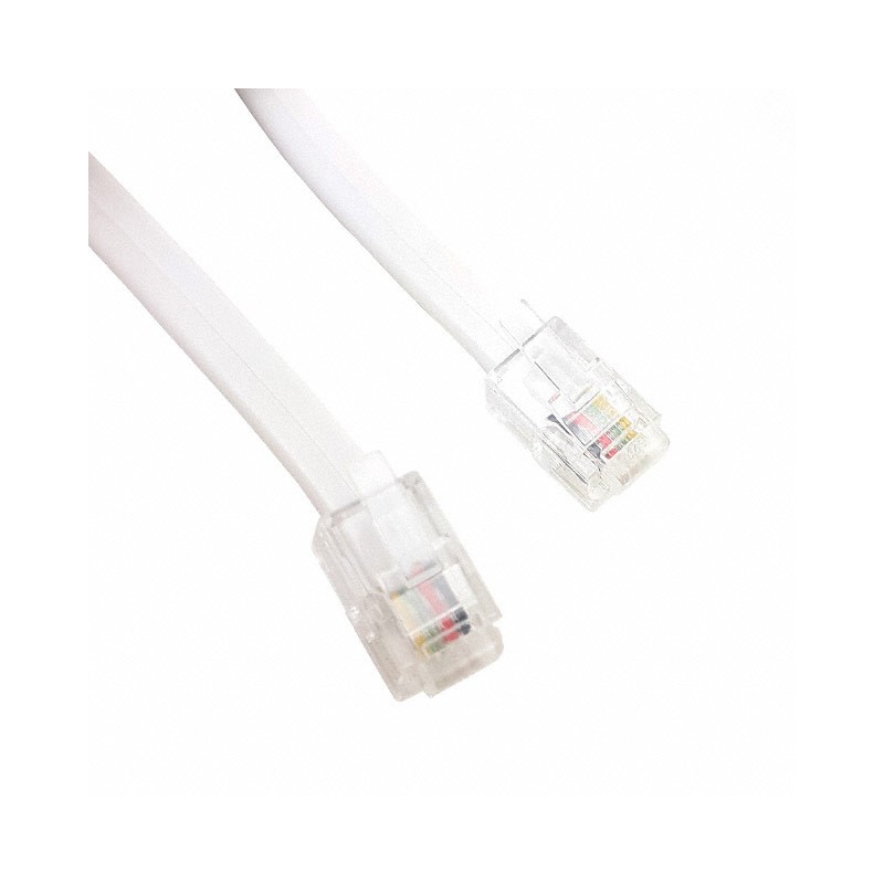 1 pcs : 520-26-4400-WH-0010F - CABLE MOD 4P4C PLUG TO PLUG 10'