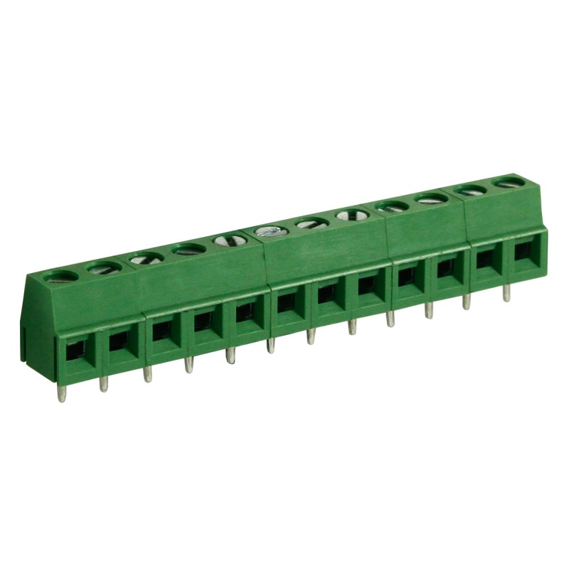 5 pcs - RS PRO PCB Terminal Block, 12-Contact, 5mm Pitch, Through Hole Mount, 1-Row, Screw Termination