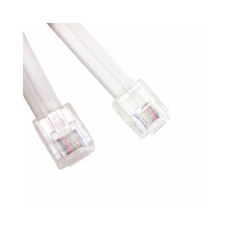 1 pcs : 510-26-6600-WH-0007F - CABLE MOD 6P6C PLUG TO PLUG 7'