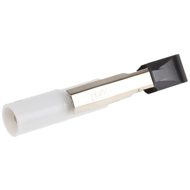 1 pcs - RS PRO White LED Indicator Lamp, 28V dc, Telephone Slide Base, 6.8mm Diameter, 1500mcd